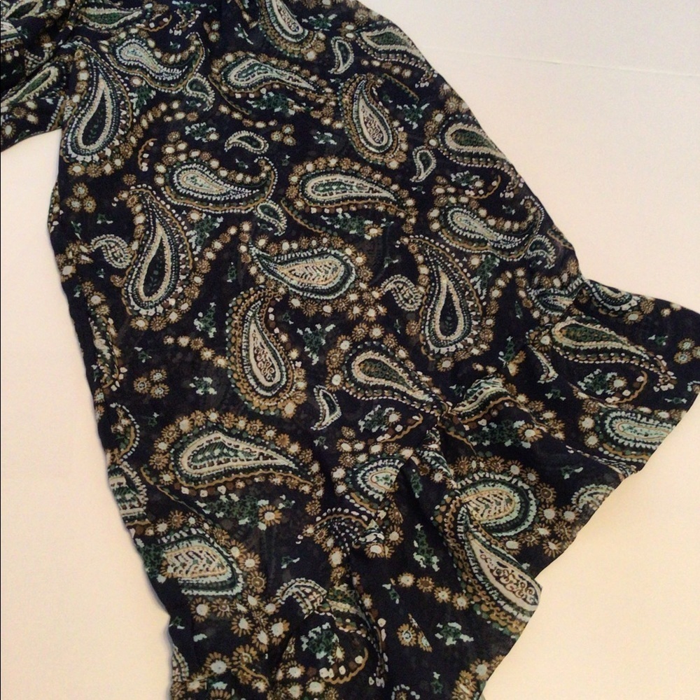 .Betsey Johnson Paisley Boho Peasant Bell Sleeve Bambi Dress Size 2 - Picture 9 of 10